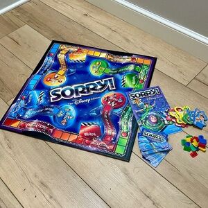 The Disney Edition SORRY! Board Game 2001 Hasbro Parker Brothers COMPLETE